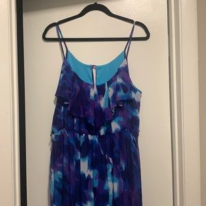 Blue wave maxi dress